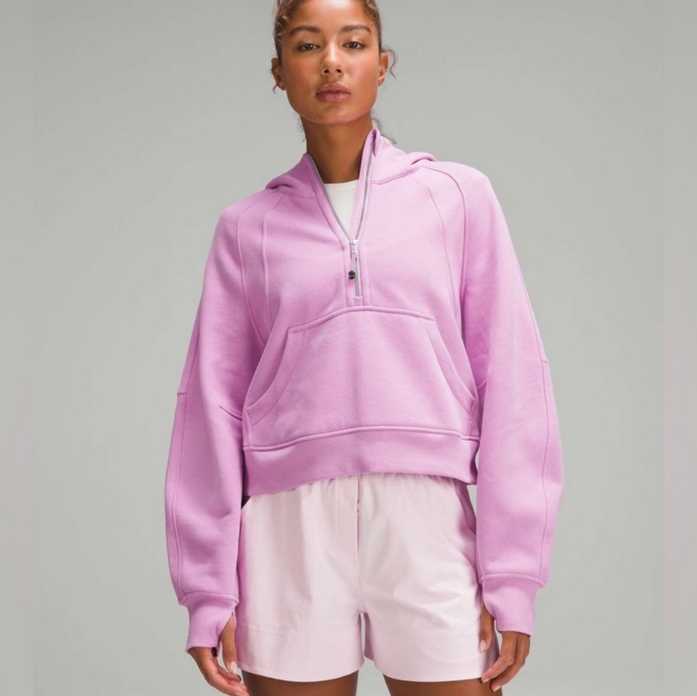 Lululemon Dahlia Mauve Oversized Scuba Half-Zip XS/S